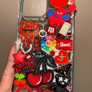 MCM Colorful Embellished Phone Case